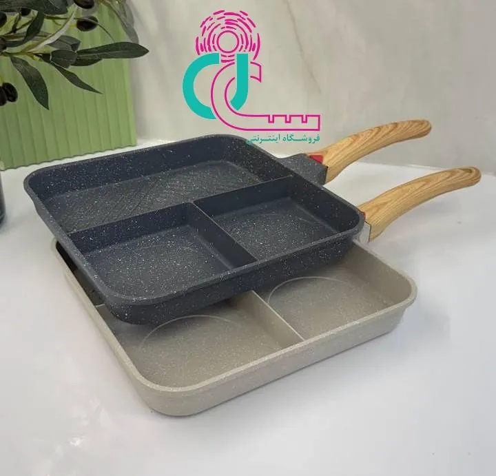 ماهیتابه چندخونه گرانیتی (کرم)