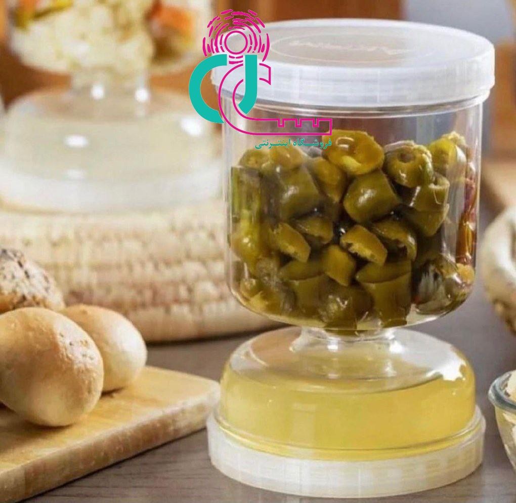 ظرف ترشیجات ساعت شنی