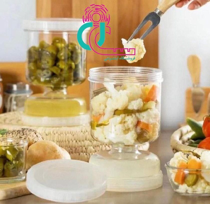 ظرف ترشیجات ساعت شنی