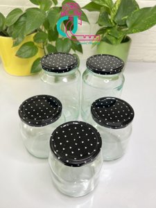 درب طرح مشکی با قلب سفید (پک شش عددی )