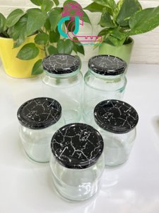 درب طرح ماربل مشکی ( پک شش عددی )