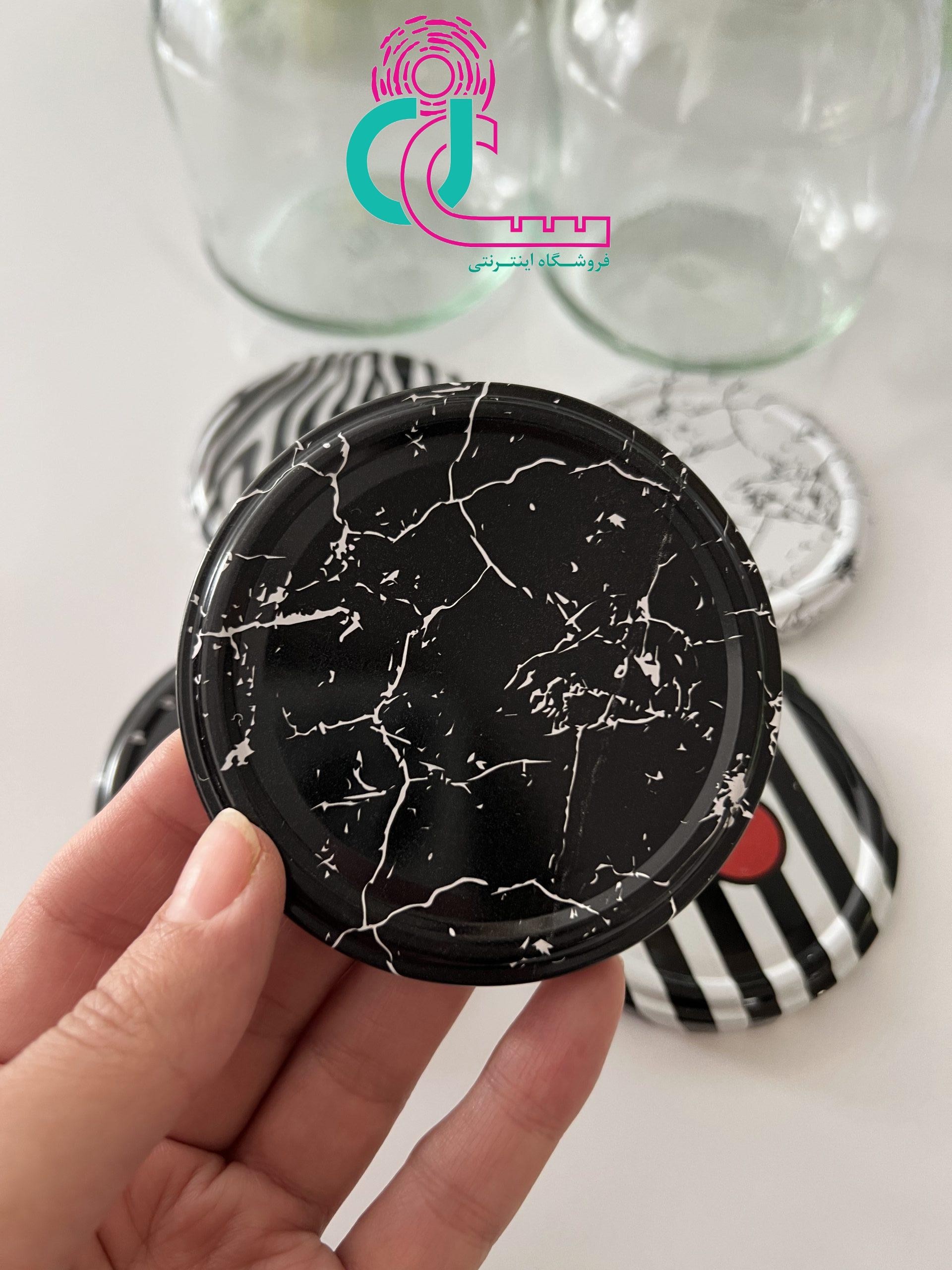درب طرح ماربل مشکی ( پک شش عددی )