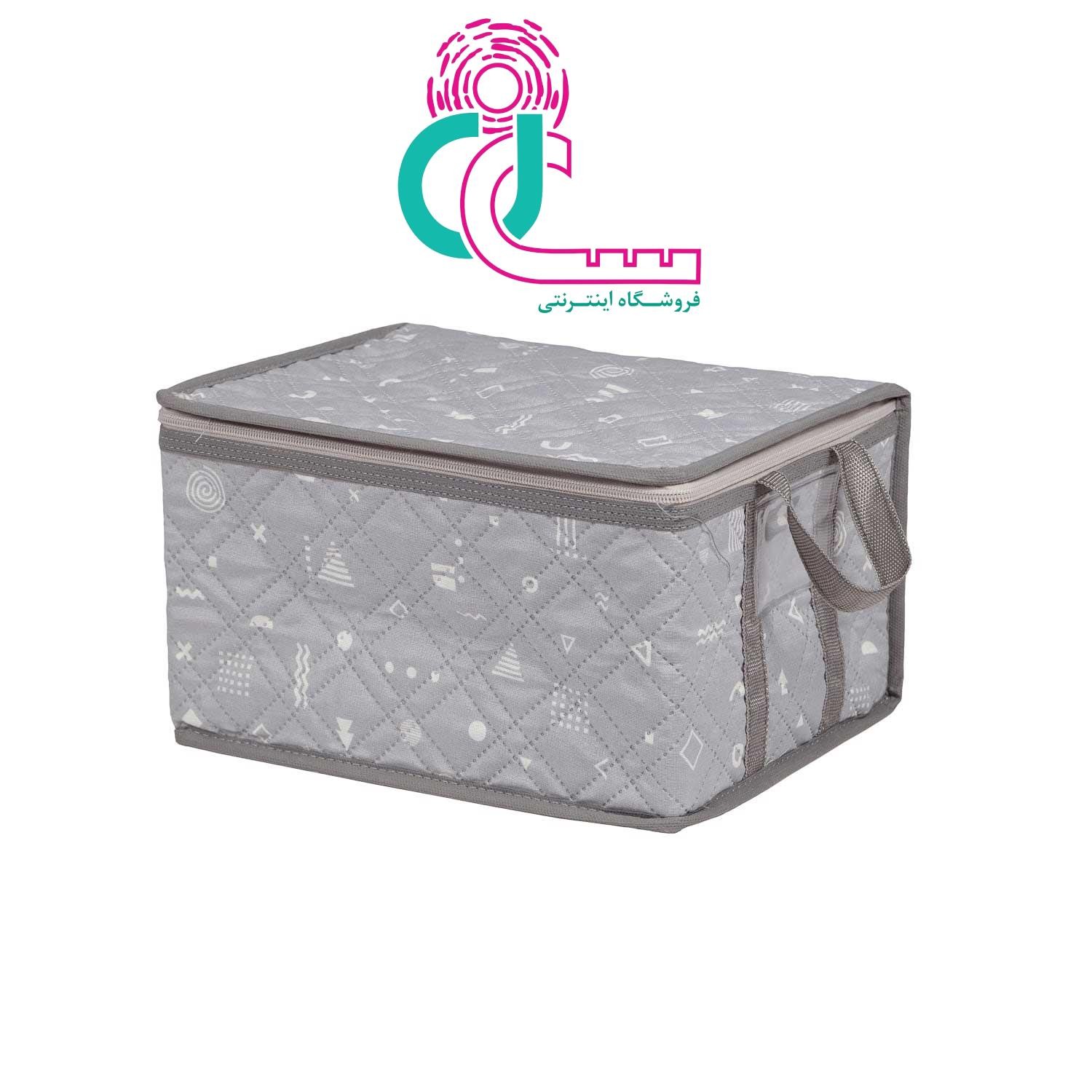 باکس اسکلت دار پارچه ای سایز صفر (گلریز سرمه ای)