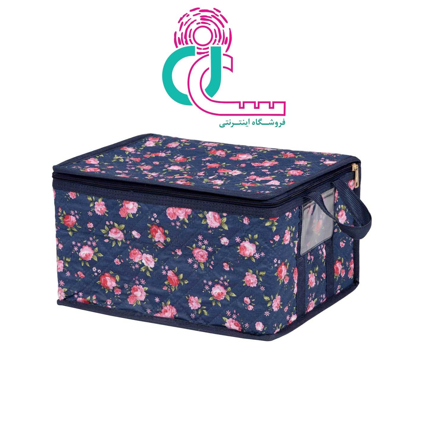 باکس اسکلت دار پارچه ای سایز صفر (گلریز سرمه ای)