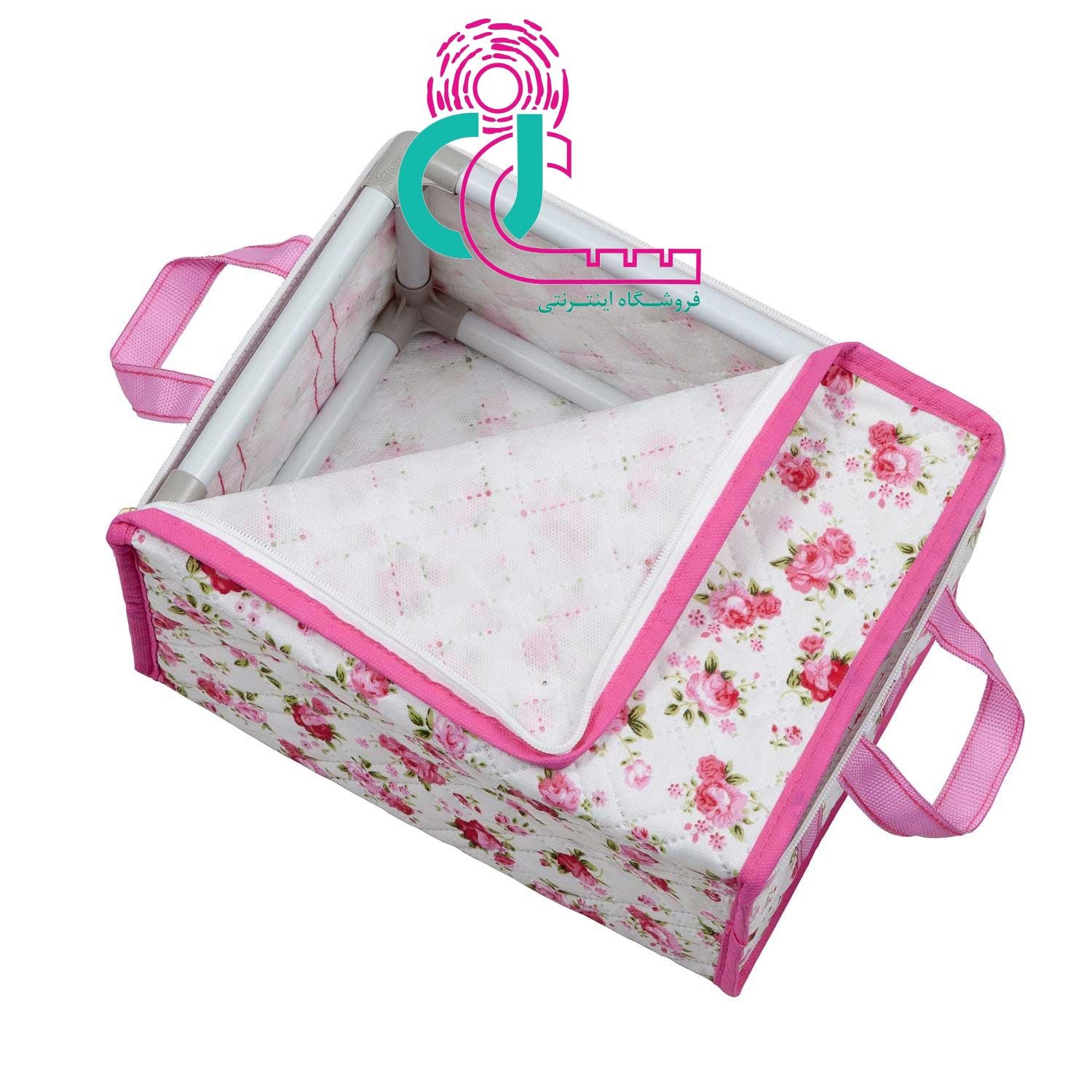 باکس اسکلت دار پارچه ای سایز صفر (گلریز سرمه ای)