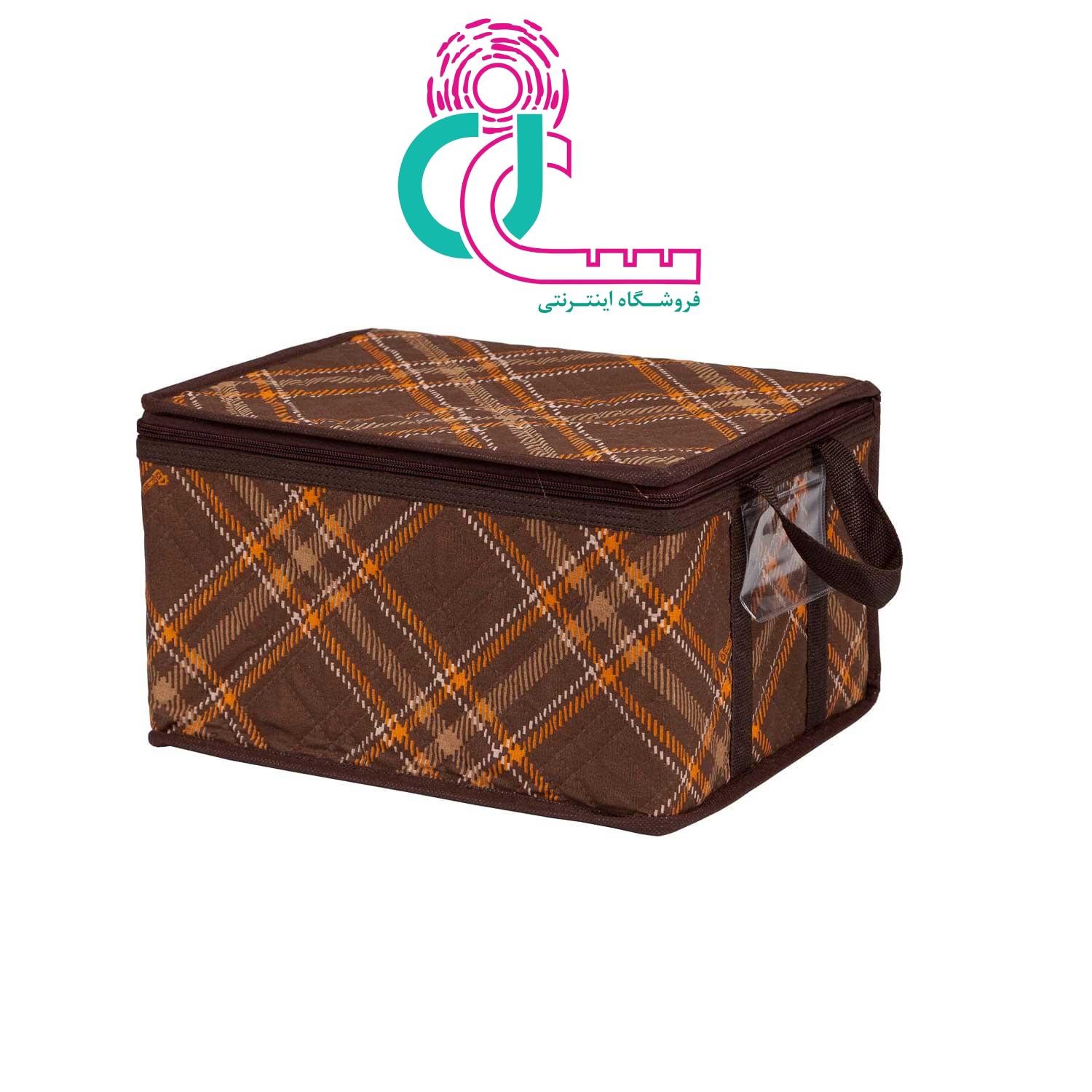 باکس اسکلت دار پارچه ای سایز صفر (گلریز سرمه ای)