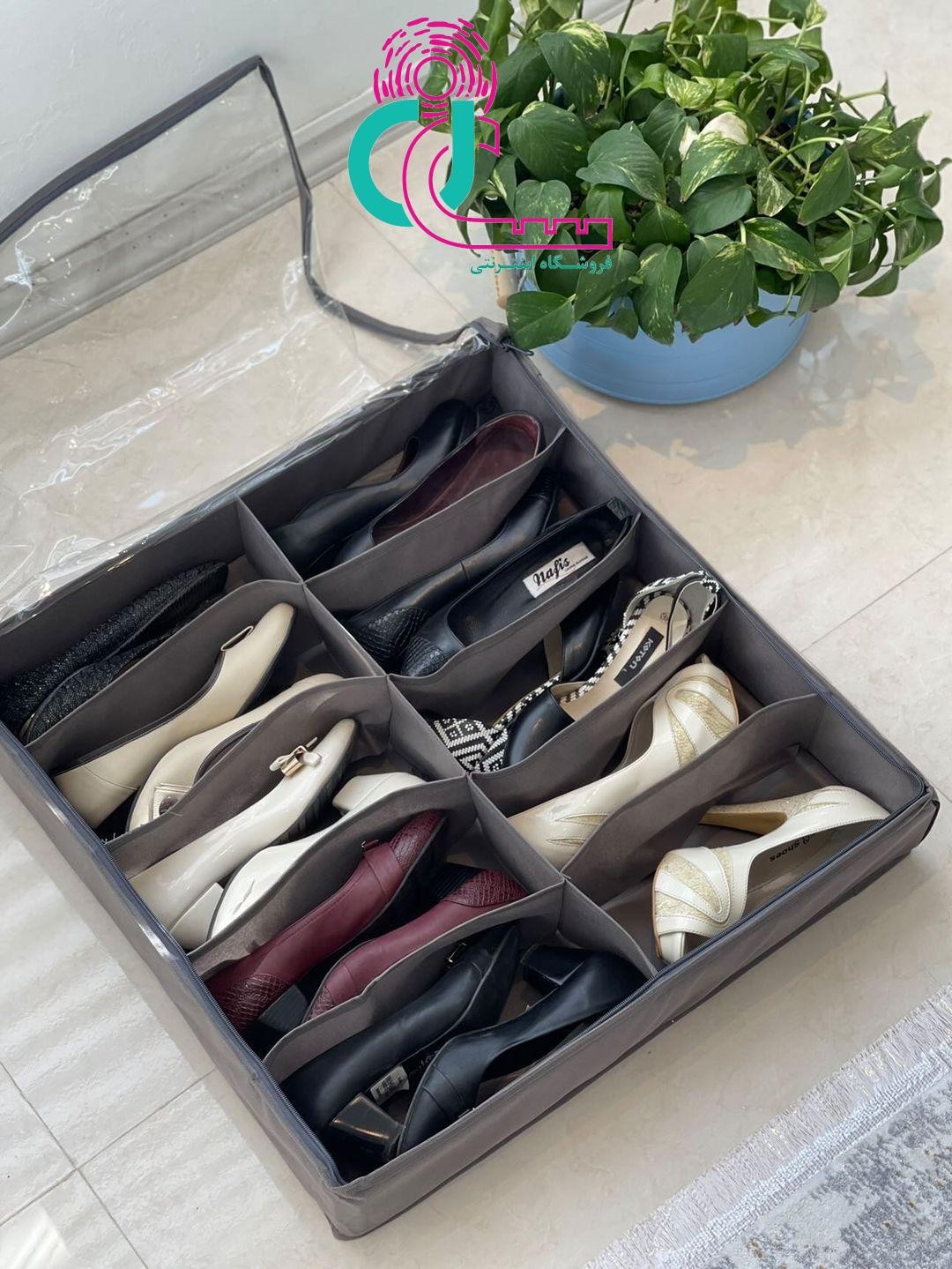 باکس 10 خانه کفش (کرم شکلاتی)