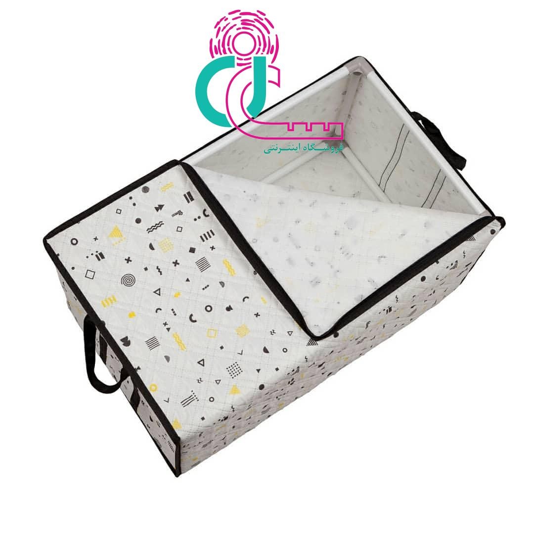 باکس اسکلت دار پارچه ای سایز ۱ (تارتان سفید)